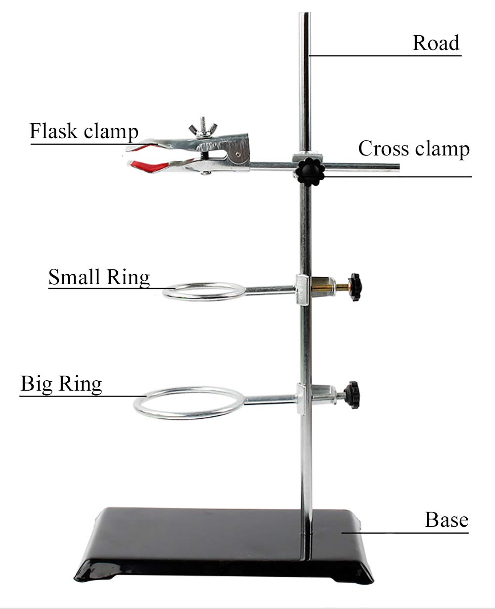 Lined Cork 1 and Rings Retort 2 with Set Metalware Grade Laboratory