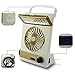 BicycleStore 3 in 1 Multi-function Portable Mini Fan LED Table Lamp Flashlight Solar Light for Home Camping
