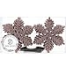 Sea Team Plastic Christmas Glitter Snowflake Ornaments Christmas Tree Decorations, 4-inch, Set of 36, Rose Gold