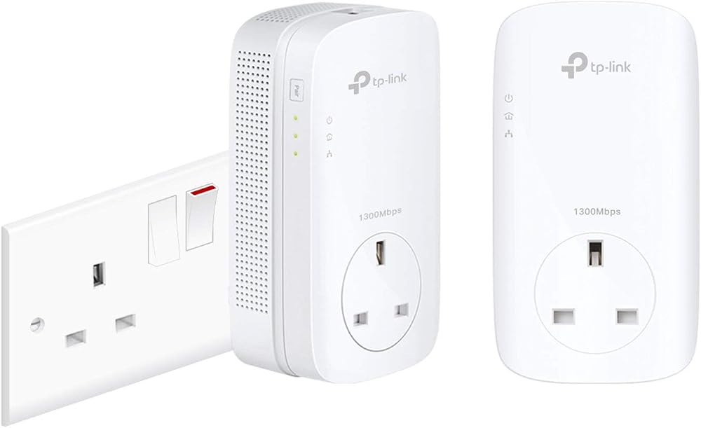 TP-Link TL- V2 Powerline Starter Kit 1300Mbps Gigabit UK Plug Renewed