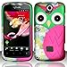 [The Three Knights] for Huawei Mytouch Q U8730 (T-mobile) Rubberized Design Cover - Owl Design