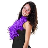 Fun Central AU142 6 inch Adult Feather Boa (Purple)