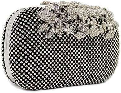 Jwelryfinds Fashion Bridal Crystal Flower Golden Evening Clutch Bag Handbags Purse Wallet