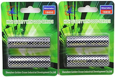 AZAOSTE 18650 Battery 50A 3000mAh 3.7v Rechargeable Li-ion Battery (4 Pack)