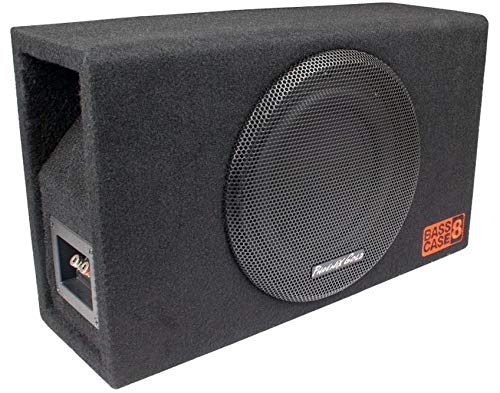PHOENIX GOLD BASSCASE8 Loaded with 8 Inch 200w RMS Subwoofer Vented Enclosure Bass Box-Compact Size for Easy Installation-Powder Coated Protective Metal Grill