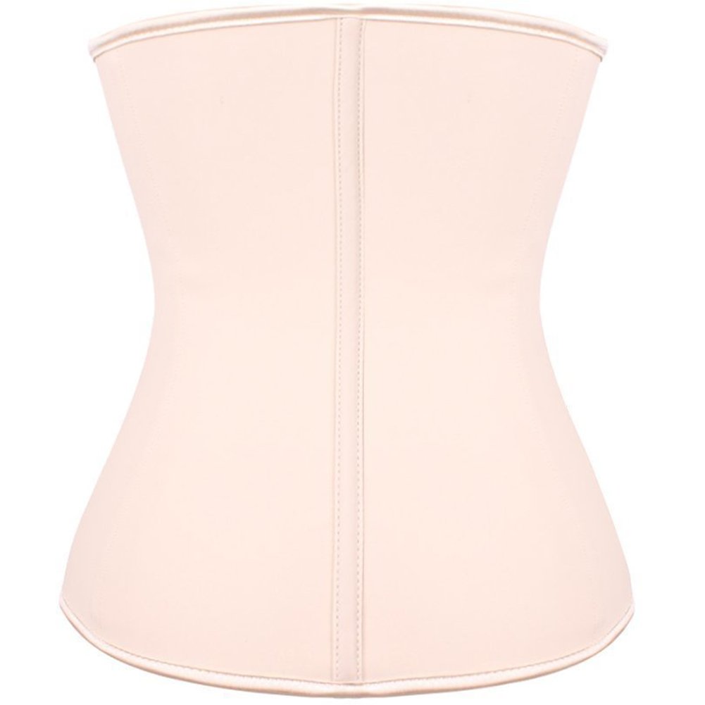 Women 3 Hooks Waist Trainer Corset For Weight Loss Tummy Control Shapewear Beige XXL