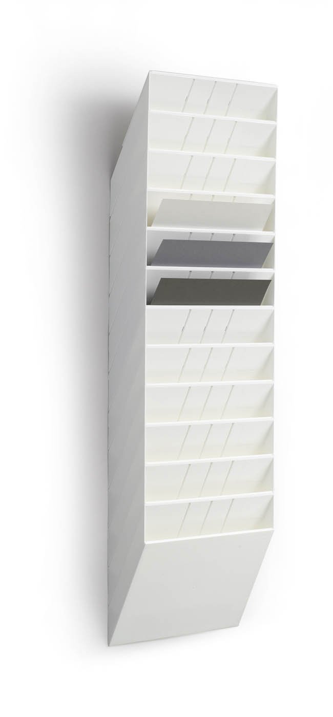 Durable FLEXIBOXX 12 Literature Holder - A4 Landscape - White - Wall Mounted Document Holder - Perfect For Flyers, Brochures, Magazines, etc.