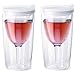 Vino2Go Double Wall Acrylic Tumbler with Double Frost Lids, 10 oz, Pack of 2