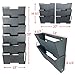 Black Wall Mount Hanging File Holder Organizer 6 Pack | Durable Steel Rack, Solid, Sturdy & Wide | For Letters, Legal Files, Magazines & More | Organize The Desktop, Declutter Your Office - Nozzco