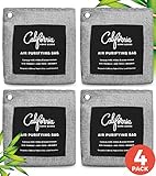 Bamboo Charcoal Air Purifying Bag 4-Pack - 200g Activated Charcoal Odor Absorber Moisture Absorber - Car Air Freshener - Odor Eliminators for Home - Car Freshener - Charcoal Bags Odor Absorber
