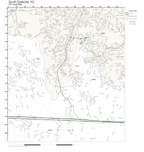 Amazon.com: ZIP Code Wall Map of South Gastonia, NC ZIP Code Map