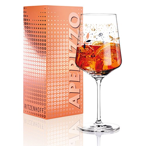 RITZENHOFF Aperizzo Aperitifglas von Liana Cavallaro , aus Kristallglas, 600 ml, mit edlen Goldanteilen