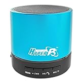 HyperPS Wireless Bluetooth Speaker with Micro SD Card / USB Thumb Drive Slot and Microphone, Metallic Blue