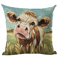 Academyus Tiger Dog Animal Oil Painting Style Cushion Cover Decorative Throw Pillow Case (6#)