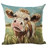 Academyus Tiger Dog Animal Oil Painting Style Cushion Cover Decorative Throw Pillow Case (6#)