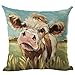 Academyus Tiger Dog Animal Oil Painting Style Cushion Cover Decorative Throw Pillow Case (6#)