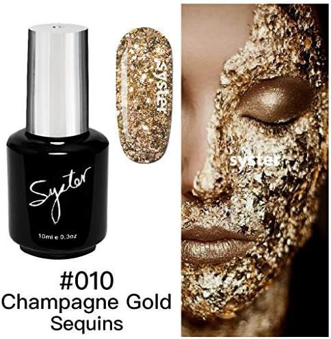 SYSTER 10ml Fall/Winter Nail Art Soak Off UV Gel Polish Manicure UV/LED Lamp (#010)