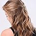 Olpchee 4 Pcs Fashion Gold Hair Clips for Girls Women Headwear Simple Hollow Star Ponytail Hairpins Wedding Bridesmaids Bridal Ornament