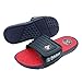 FUNKYMONKEY Men's Slide Sandals Adjustable Slip on Slipper (10 M US, Red/Blue)