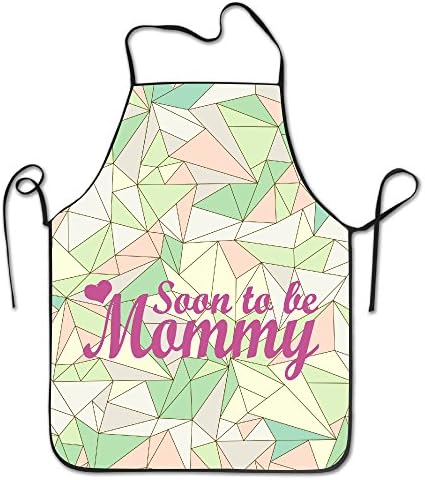 Kitchen Restaurant Bib Apron's 28.34"x20.47" Black Soon To Be A Mommy Beautiful Art Women