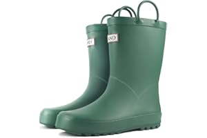 landchief Kids Rain Boots Premium Collection, Waterproof Natural Rubber Boots for Toddlers and Kids