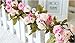 Lannu 2 Pack Artificial Rose Vine Flowers Fake Garland Ivy Flowers Silk Hanging Garland Plants for Home Wedding Party Decorations, (Pink &Champagne )