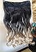 20 Inches Wavy Invisible Wire Hair Extensions with 4 Secure Clips Brown Blonde Ombre Clip in Hairpiece for Women