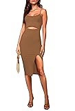 Pink Queen Women's Summer Spaghetti Strap Cutout