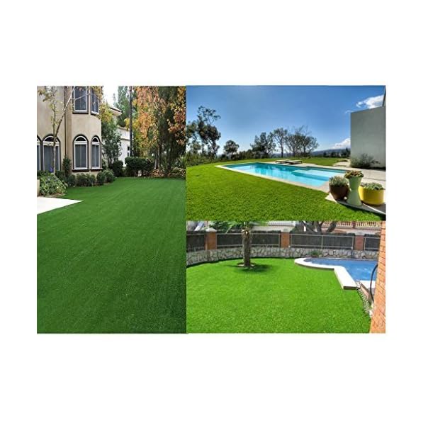 Sumc Césped artificial para jardín, balcón, altura de la fibra 30 mm