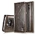 S7 edge Case,Galaxy S7 edge Wallet Case,AKHVRS Slim Genuine Leather Magnet Cover Wallet Leather Case Flip Cover Folio Case,[Card Slot][Wallet][Magnetic Closure] for Samsung Galaxy S7 edge (Brown)