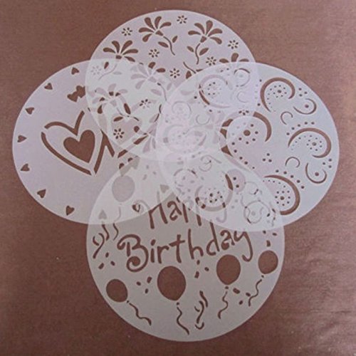 image for Birthday Cake Soup Mold Cupcake Birthday Cake Mold 4 PCS 4 Styles Flow