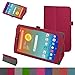 at&T Trek HD 2015 Case,Mama Mouth PU Leather Folio 2-Folding Stand Cover with Stylus Holder for 8" at&T Trek HD 8 inch 4G LTE Tablet (Not fit at&T Trek 2 HD 8 2016),Rose Red