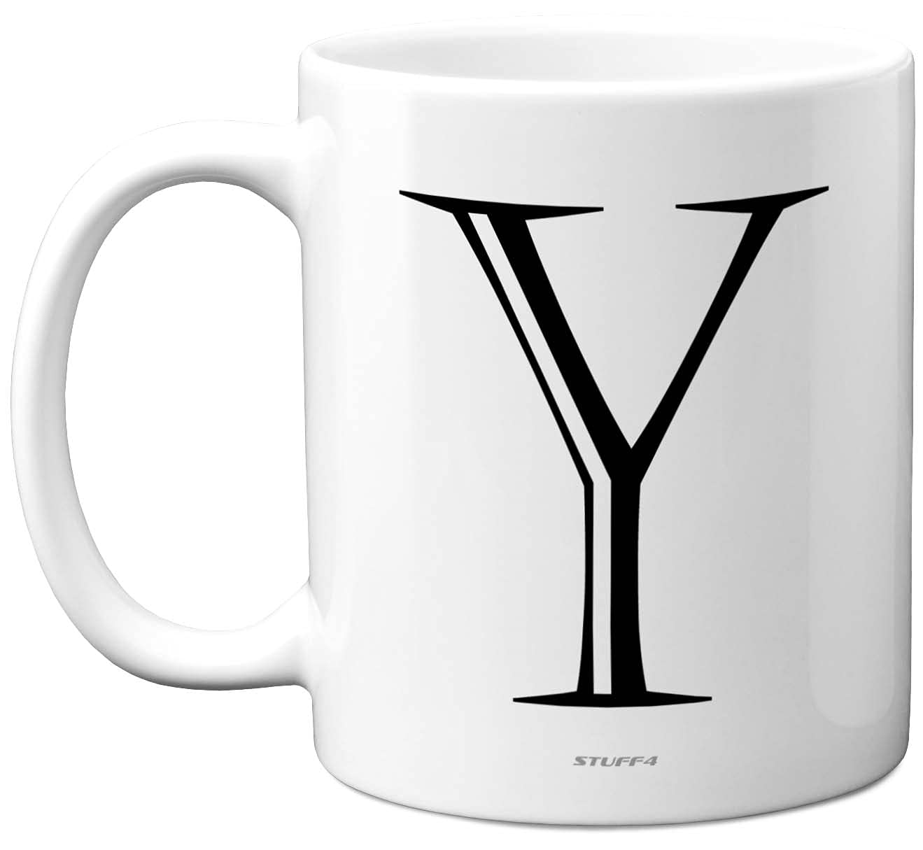 Stuff4 Personalised Alphabet Initial Mug - Letter Y Mug, Gifts for Him Her, Fathers Day, Mothers Day, Birthday Gift, 11oz Ceramic Dishwasher Safe Anniversary, Valentines, Christmas, Retirement