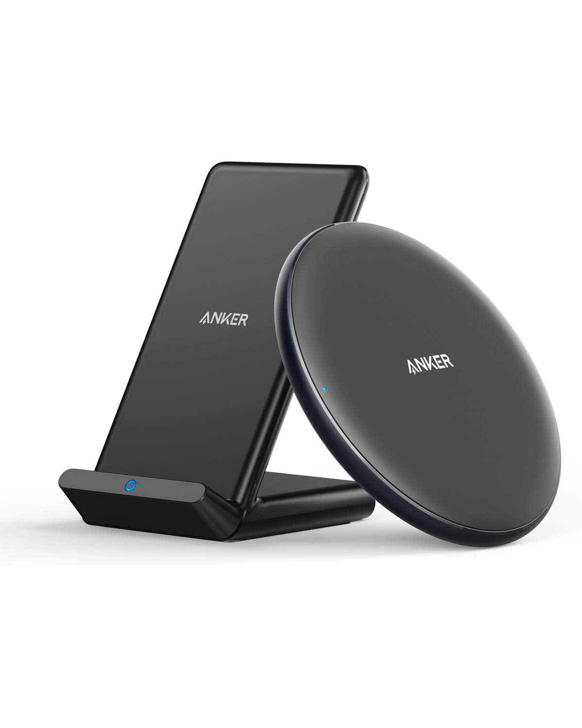 Anker Wireless Chargers Bundle, PowerWave Pad & Stand 10W, QiCertified Compatible