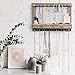 Rustic Wall Mounted Jewelry Organizer with Ring and Earring Drawers - Shabby Chic, Wood and Mesh Jewelry Holder for Women - Includes Necklace Hanging Hooks, Bracelet Rod, and Shelf for Accessories