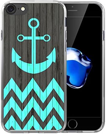 Iphone 6S Plus Case/Iphone 6 Plus Case Anchor Design/IWONE TPU Rubber Transparent Cover Shockproof Silicone Replacement For Iphone 6/6S Plus + Blue Anchor Chevron Print