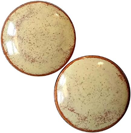 Pair - Sahara Sands Glass Ceramic Ear Plugs Organic Handmade double-flared gauges Essential Oil Diffuser (21mm 13/16in)