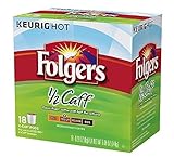 Folgers Half Caff Coffee, Keurig K-Cups, 18 Count