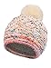 Arctic Paw Girls Chunky Knit Beanie with Yarn Pompom, Cream