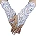 Gauss Kevin Hand Drill Lace Gloves UV Protection Fingerless Gloves Prom Party Driving Wedding