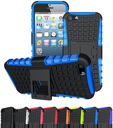 iPhone SE Case, iPhone 5S Case, Viodolge [Shockproof] Hybrid Tough Rugged Dual Layer Protective Case Cover with Kickstand for Apple iPhone SE / 5S / 5 (blue)