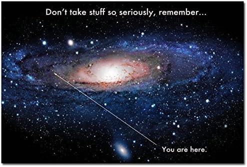 24X36Inch You are Here - Motivational Silk Fabric Poster 24X36“ Universe Galaxy Picture
