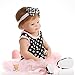Reborn Baby Doll realistic baby dolls Vinyl Silicone Babies 22inch 55cm Doll Newborn real baby doll Free Pacifier black dress white dots nifty suit