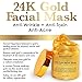 Majestic Pure Gold Facial Mask, Ancient Gold Face Mask Formula Reduces the Appearances of Wrinkles and Fine Lines, Helps with Acne and Firming Up Skin- 8.8 Oz