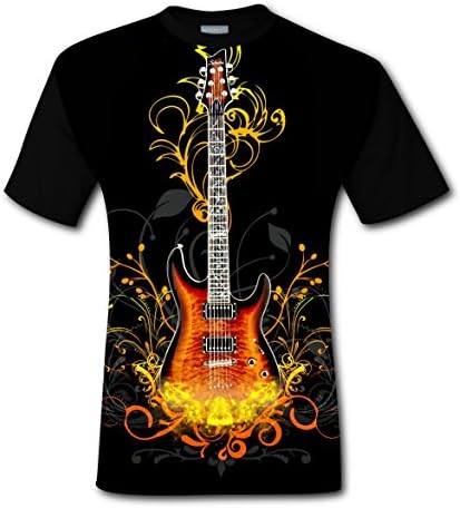 T-shirt Free Guitar dazzling Comfortable breathable and quick drying adult T-shirt 3XL