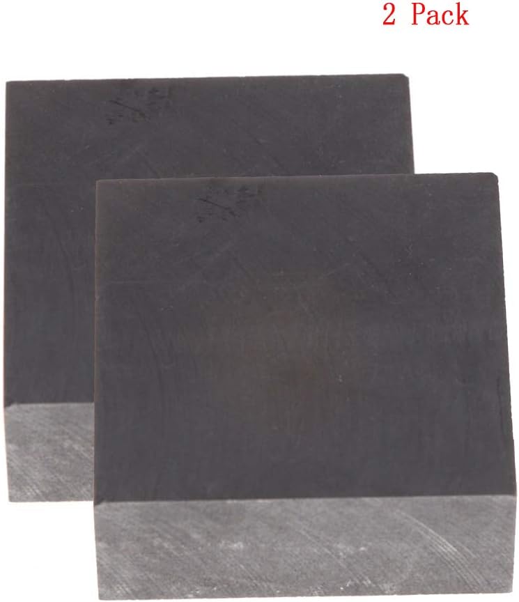 Dumadf Graphite Block High Purity 99.9% Electrode Casting Tool Rectangle Plate 50x50x20mm - 2 Pcs