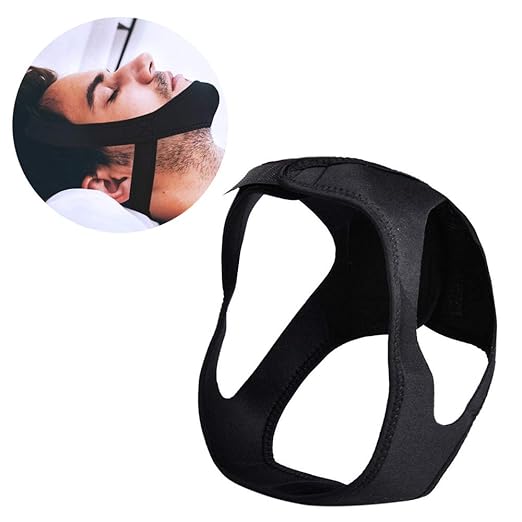 Silverback Anti Schnarch Lösung - Band Bandage - Mittel Gegen Schnarchen Stopper Maske - Kinnriemen Gurt Hilfe In Schwarz