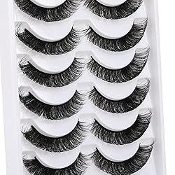 False Eyelashes Wispy Fuax Mink Lashes D Curl