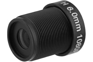 Serounder 6mm 1080P 2MP 24HR IR CCTV Lens, 58 FOV, Fixed Focus, Black, IP Camera (M12*0.5) Mount