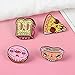 FLYPARTY Cute Enamel Lapel Pin Sets Carton Animal Plant Brooch Pin for Badges for Clothes Bags Backpacks Party Decoration Christmas Gift (Witch Skulls Food Drinks Set of 6)